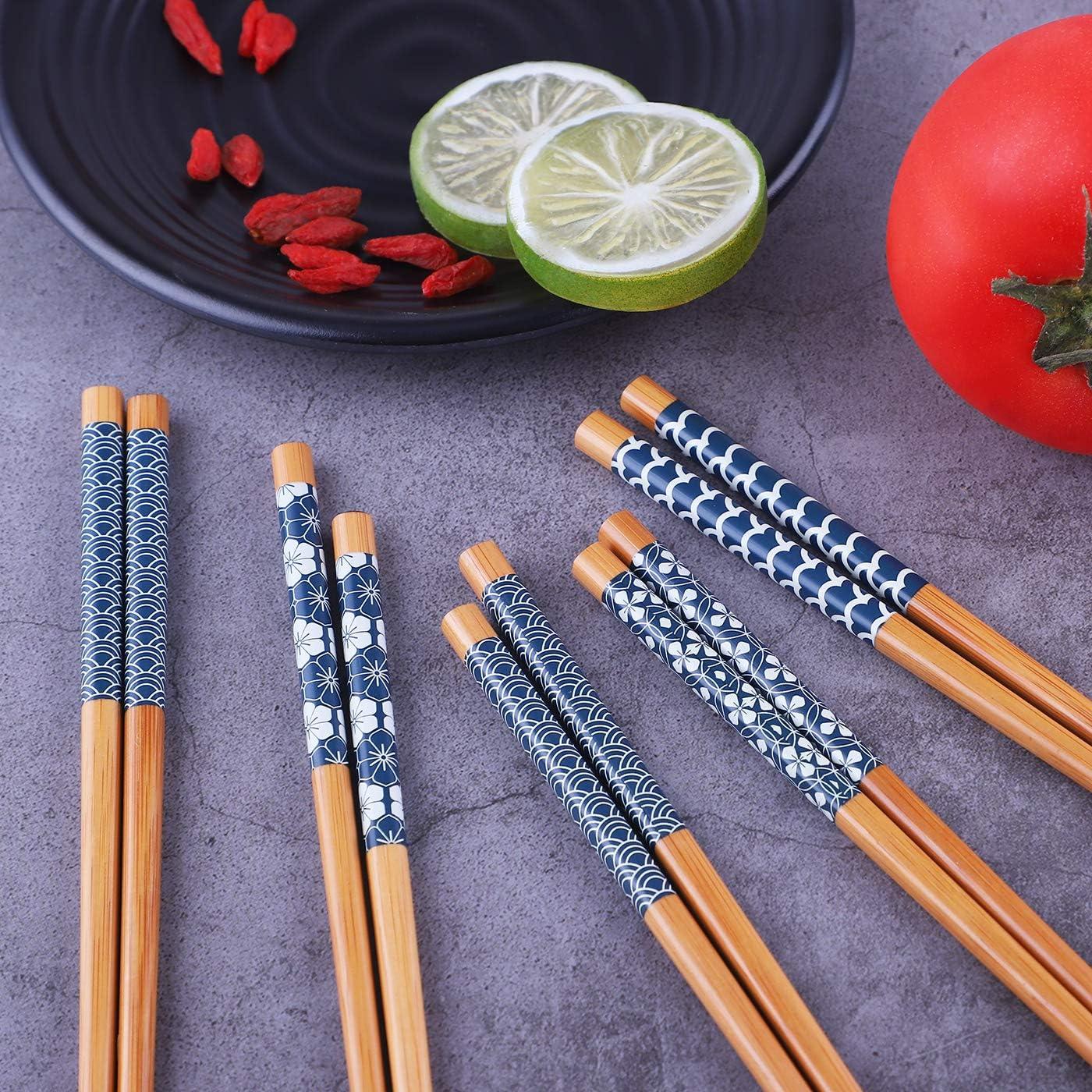 Palillos de Bambú Antner 22.5cm Reutilizables Estilo Japonés