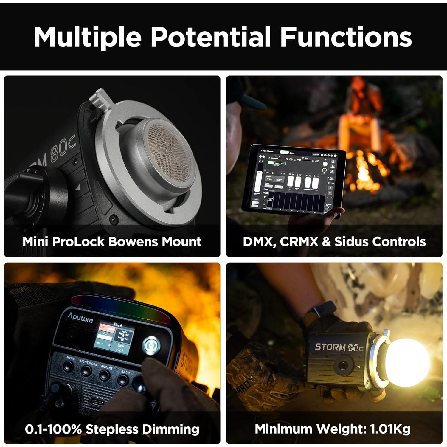 Aputure Storm 80c Luz LED RGB 80W IP65 1800K-20000K