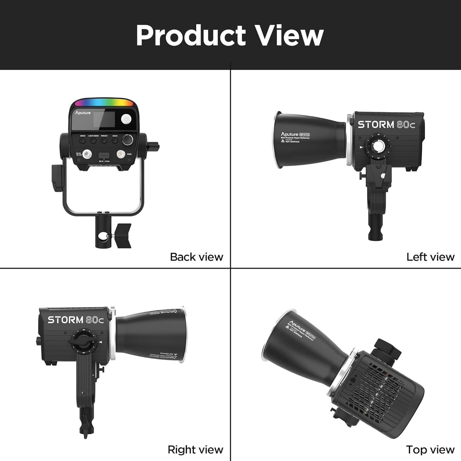 Aputure Storm 80c Luz LED RGB 80W IP65 1800K-20000K