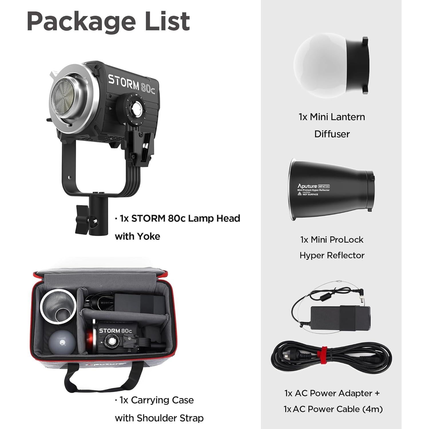 Aputure Storm 80c Luz LED RGB 80W IP65 1800K-20000K