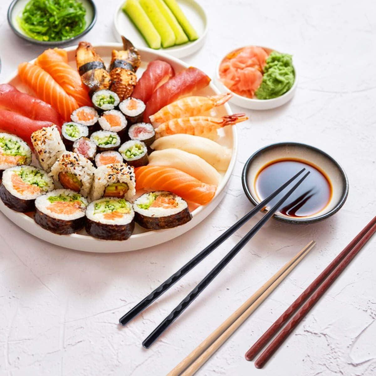 Juego de 10 pares de palillos de madera MFJUNS antideslizantes