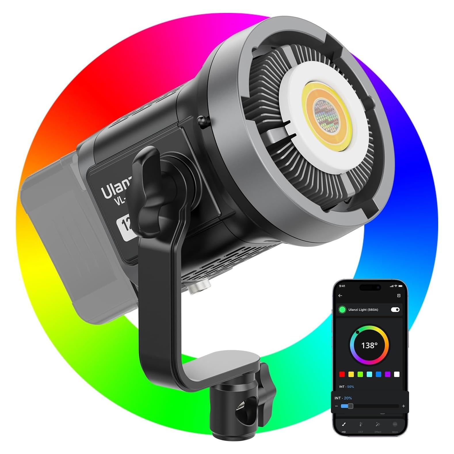 Luz de Video LED RGB ULANZI 120W COB Control APP 2700K-6500K