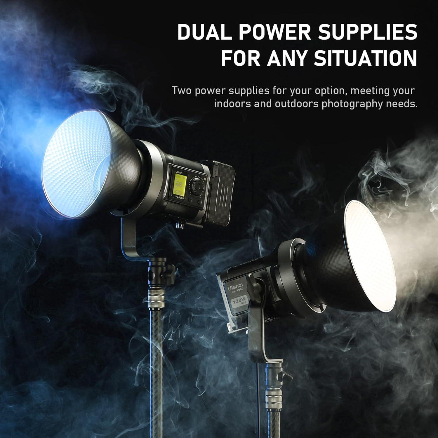 Luz de Video LED RGB ULANZI 120W COB Control APP 2700K-6500K