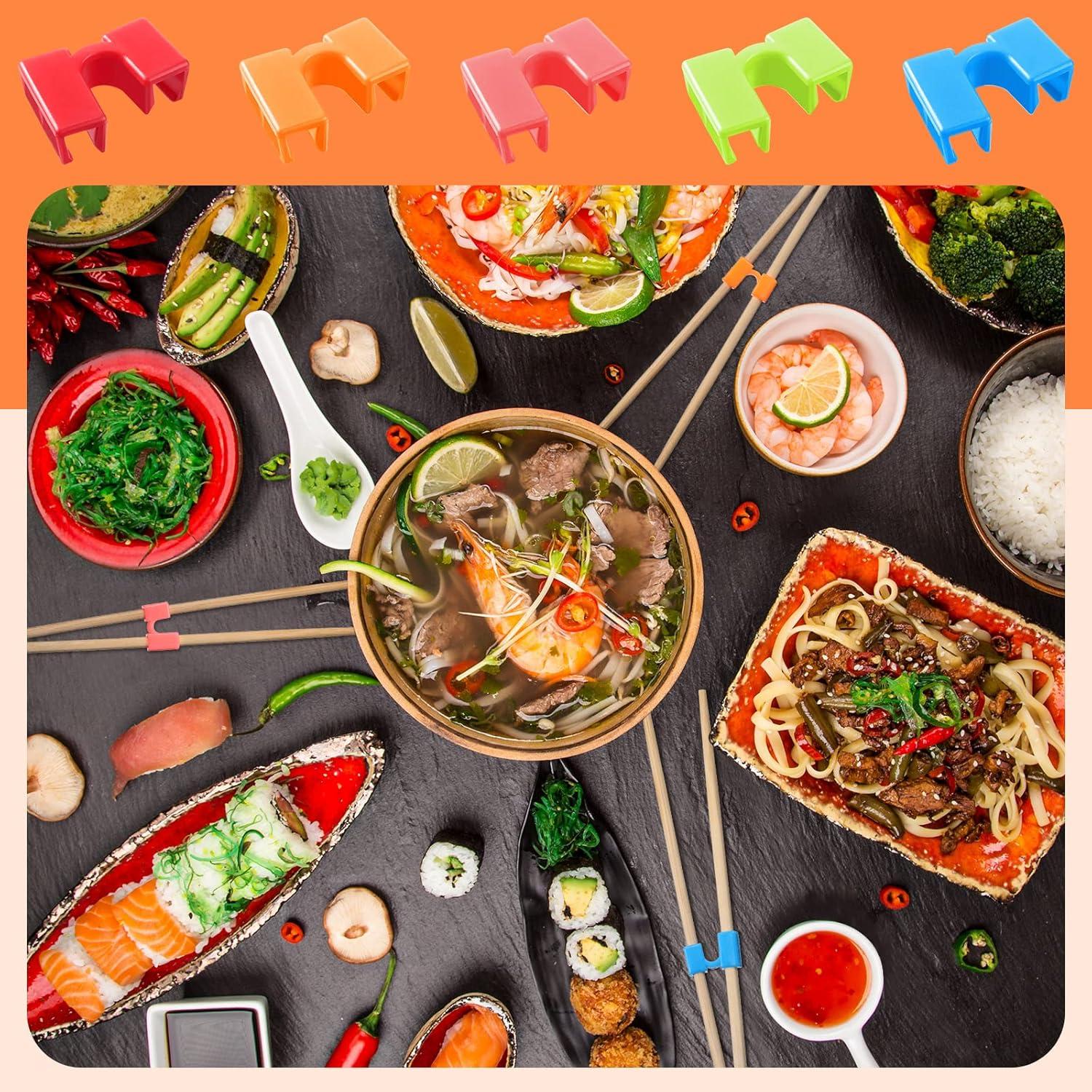 Ayudantes Reutilizables de Palillos Patelai - 5 Pares Multicolor