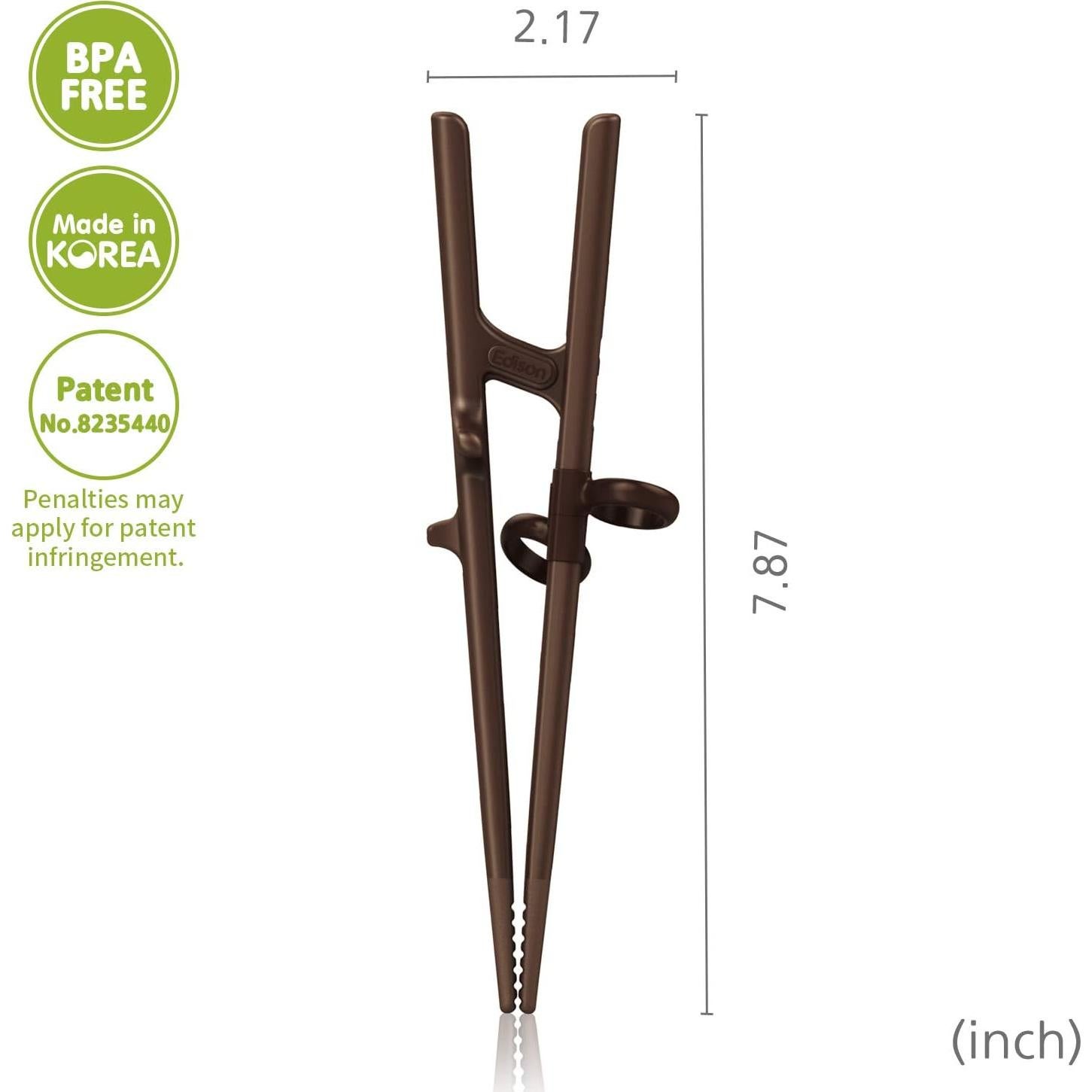 Palillos de Entrenamiento Zurdos Edison Friends 20 cm Marrón