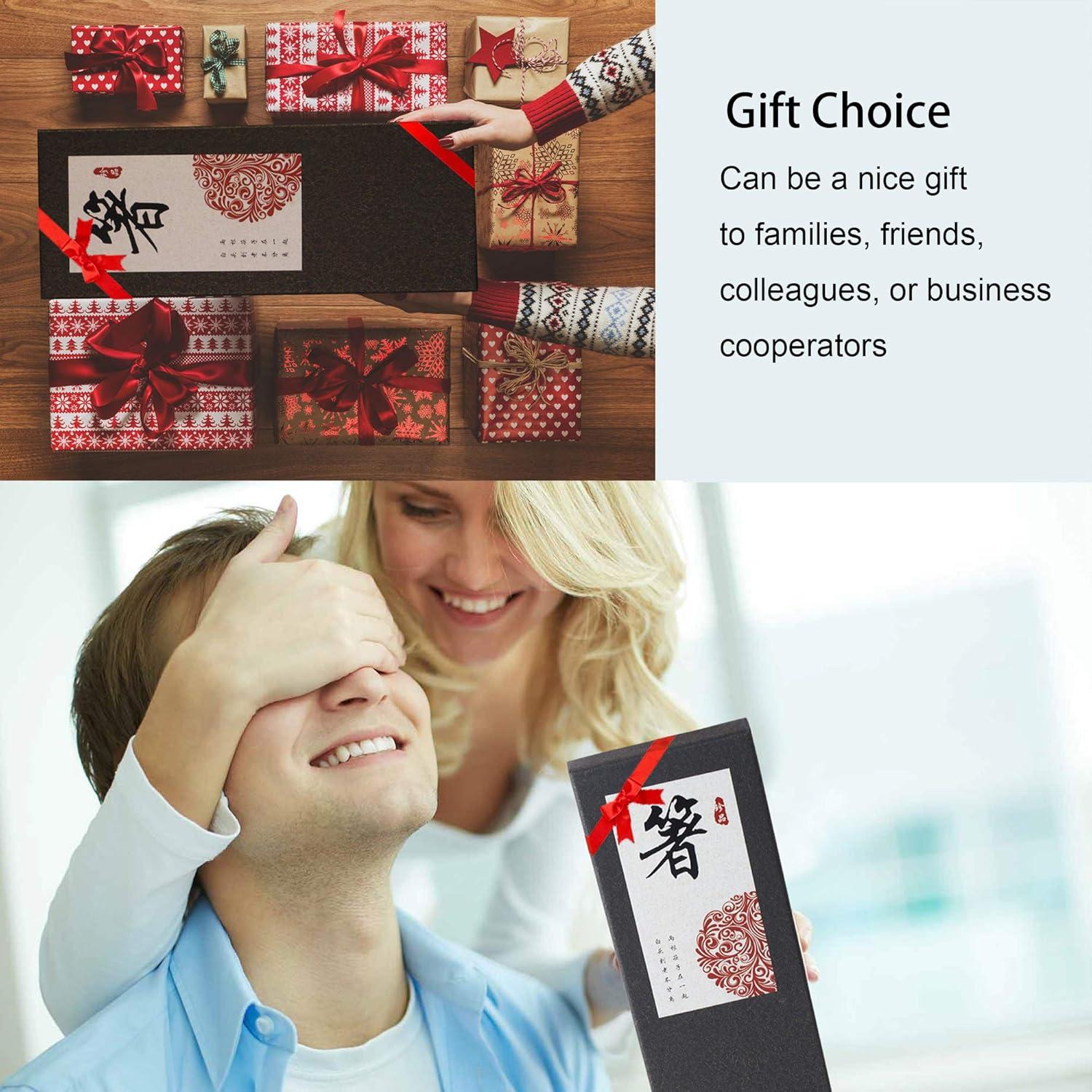 Palillos Metálicos Reutilizables Greatamzor 2 Pares Azul Plata