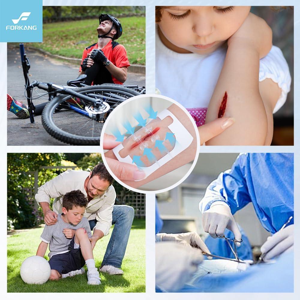 Cinta de Cierre de Heridas FORKANG 6 Cremalleras 6,1x10,4 cm