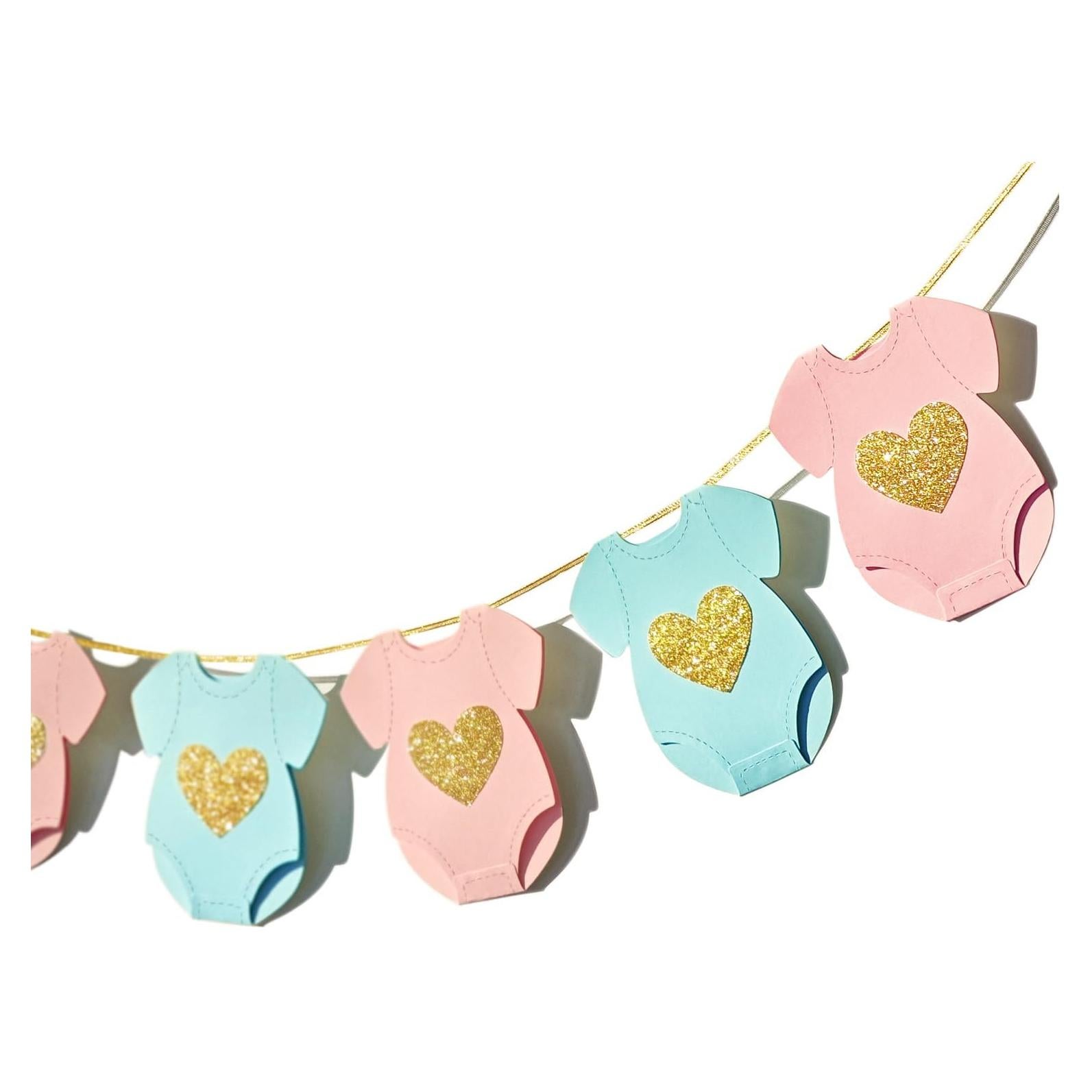 Guirnalda de papel Letjolt para baby shower 243 cm 9 pcs