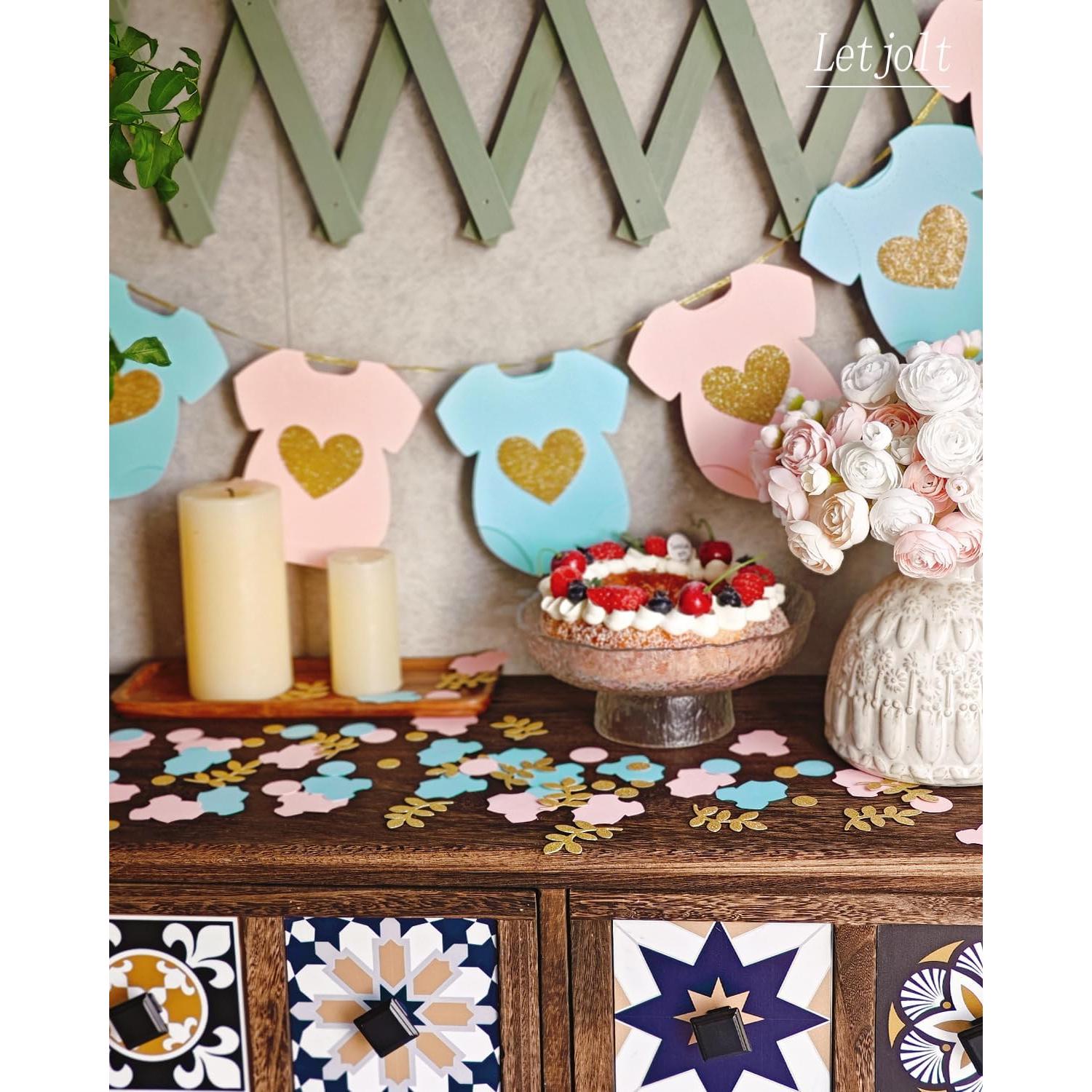 Guirnalda de papel Letjolt para baby shower 243 cm 9 pcs