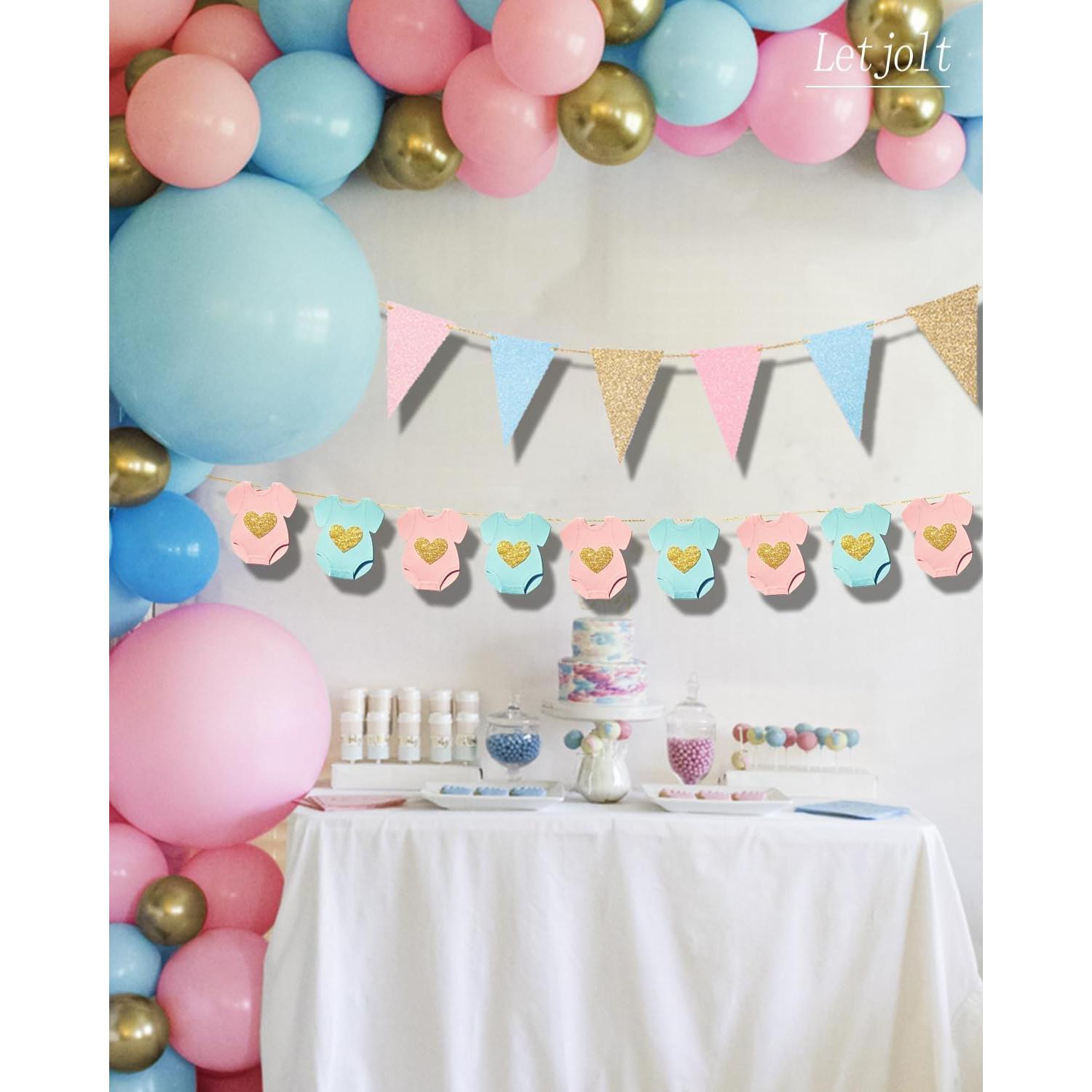 Guirnalda de papel Letjolt para baby shower 243 cm 9 pcs