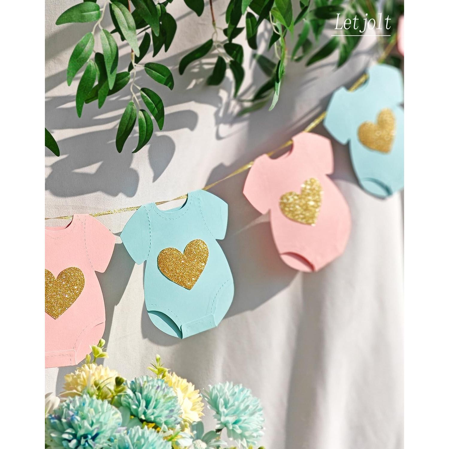 Guirnalda de papel Letjolt para baby shower 243 cm 9 pcs