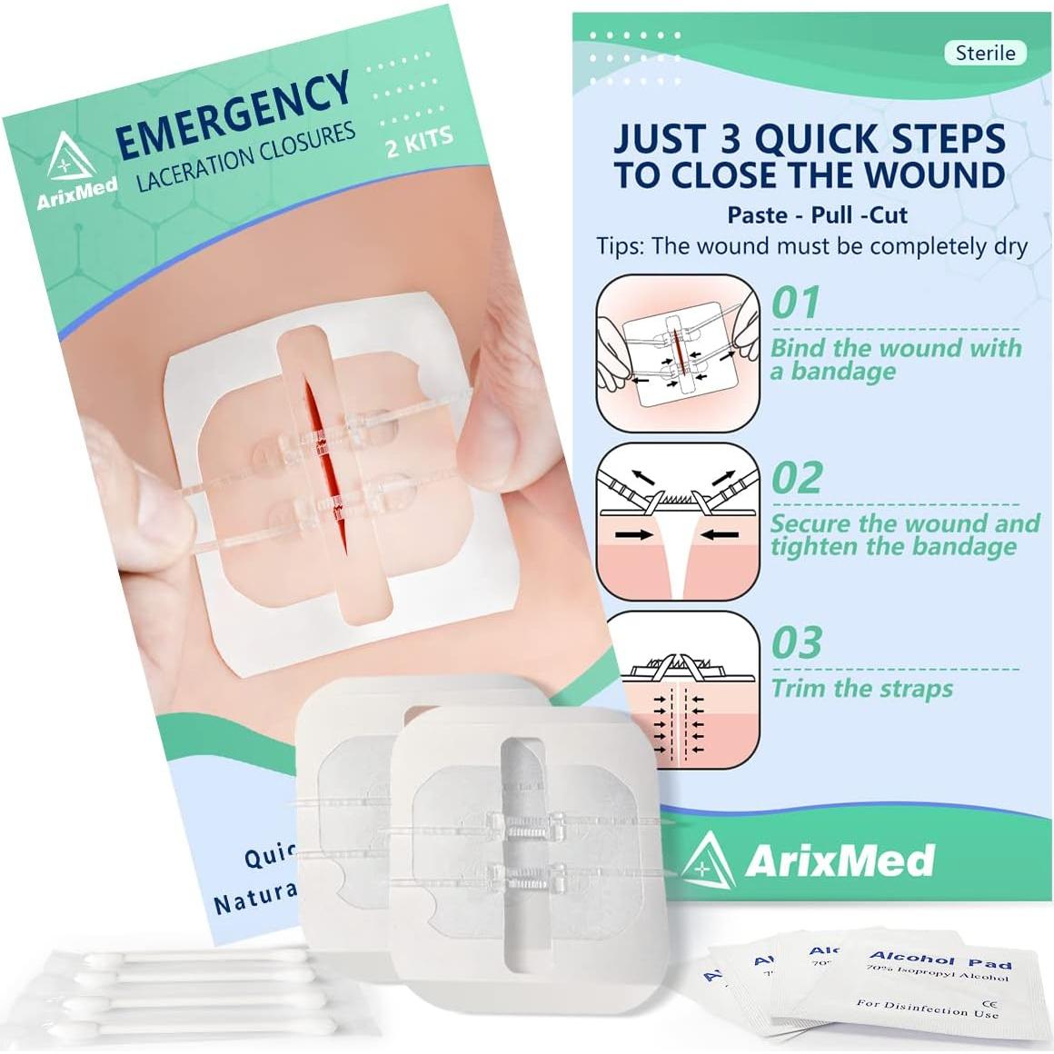 Dispositivo de Cierre de Heridas ArixMed - Kit de Emergencia (2 Pzs)