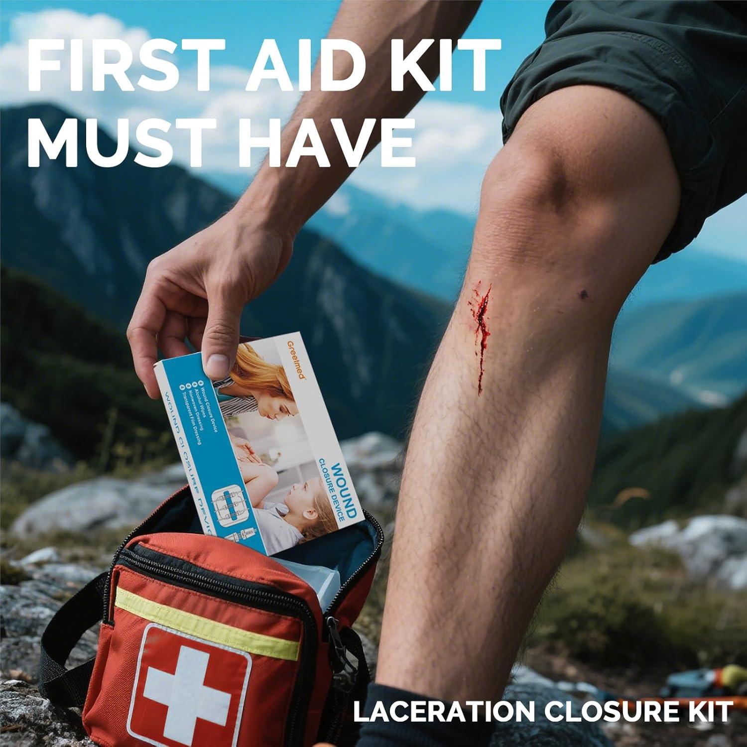 Kit de Cierre de Heridas Greetmed - 16 Piezas de Emergencia