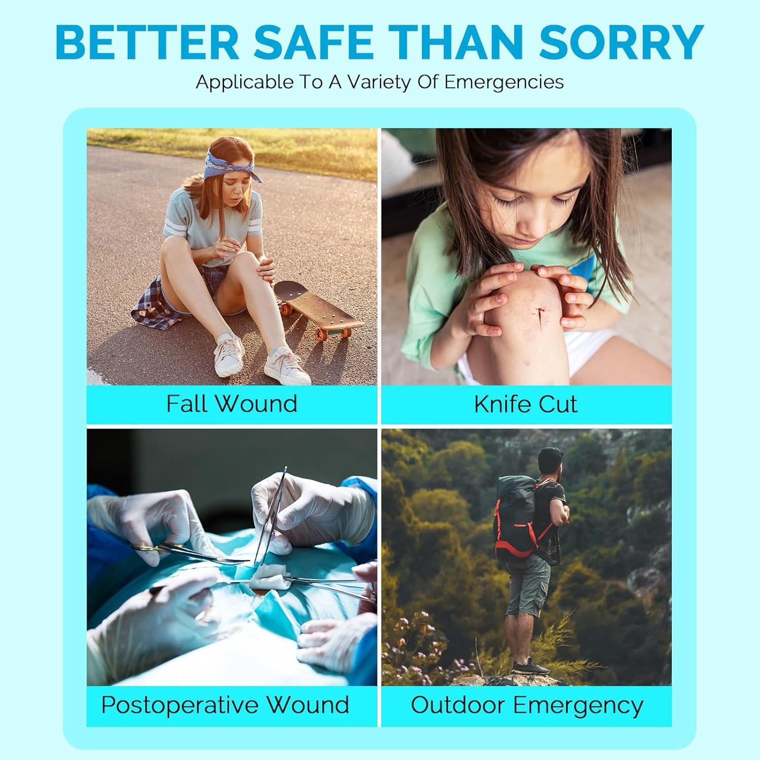 Kit de Cierre de Heridas Greetmed - 16 Piezas de Emergencia