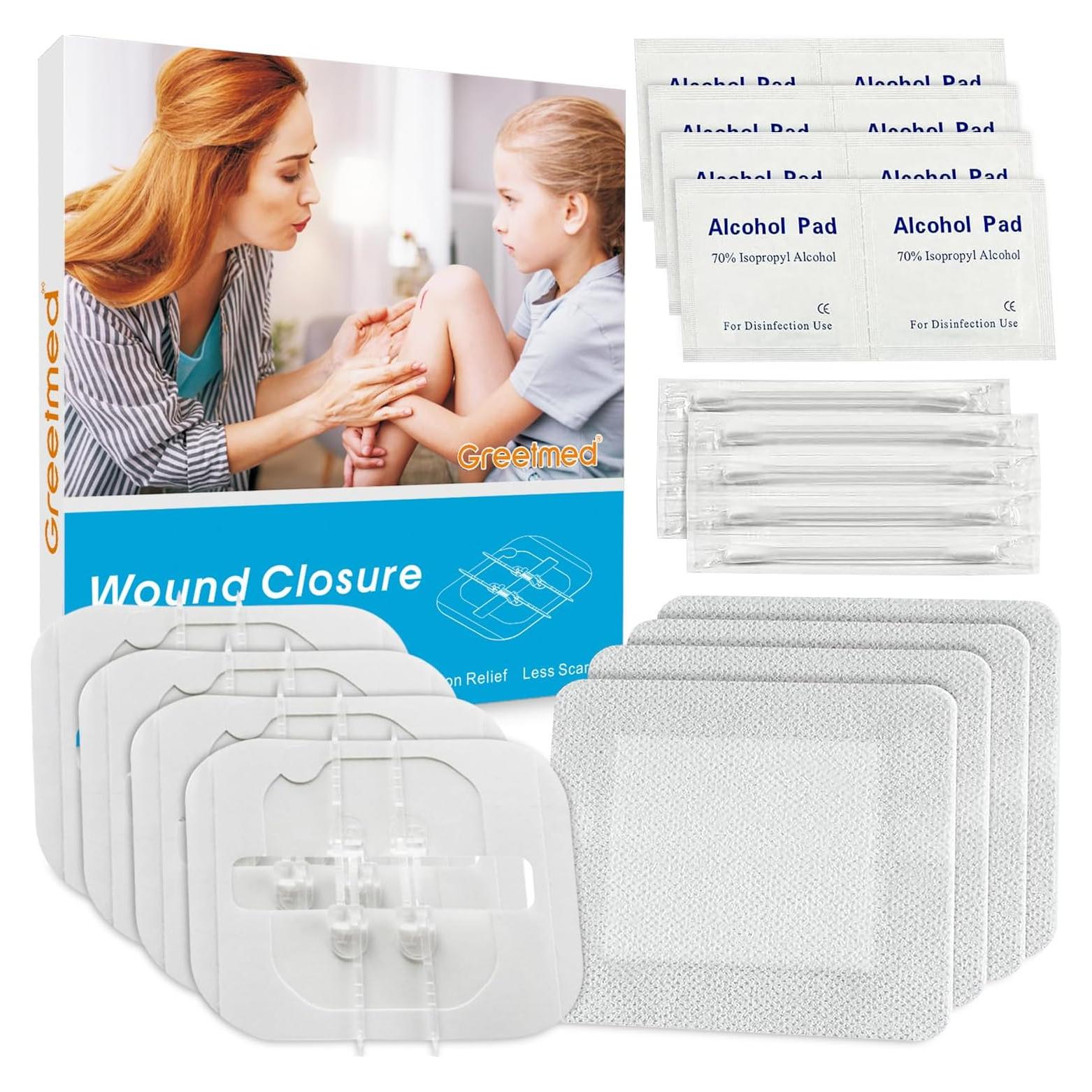 Kit de Cierre de Heridas Greetmed 4 Piezas Sin Dolor