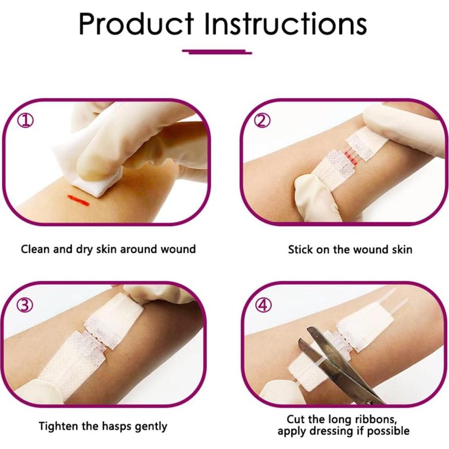 Kit de Cierre de Heridas JCMED 2 Piezas Sin Suturas