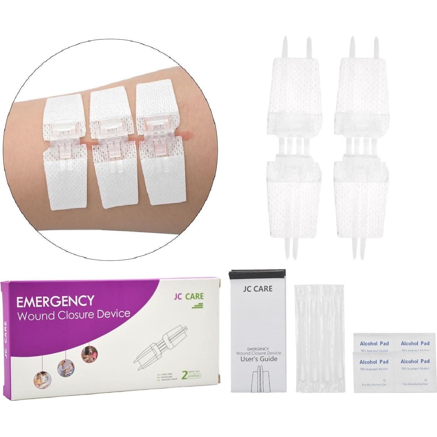 Kit de Cierre de Heridas JCMED 2 Piezas Sin Suturas