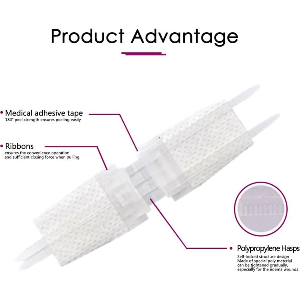 Kit de Cierre de Heridas JCMED 2 Piezas Sin Suturas