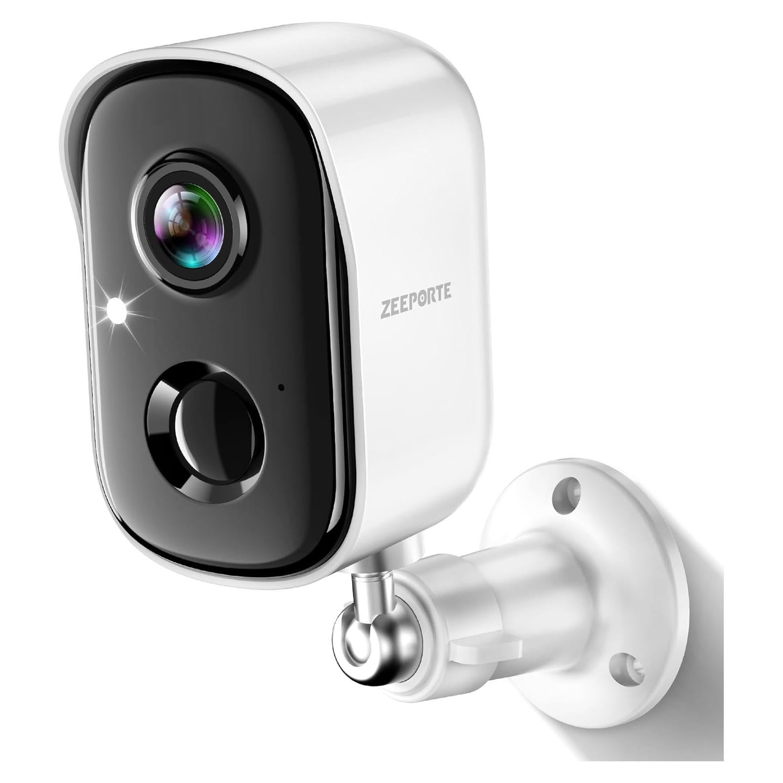 Cámara de Seguridad Inalámbrica ZEEPORTE 2K con AI y Visión Nocturna