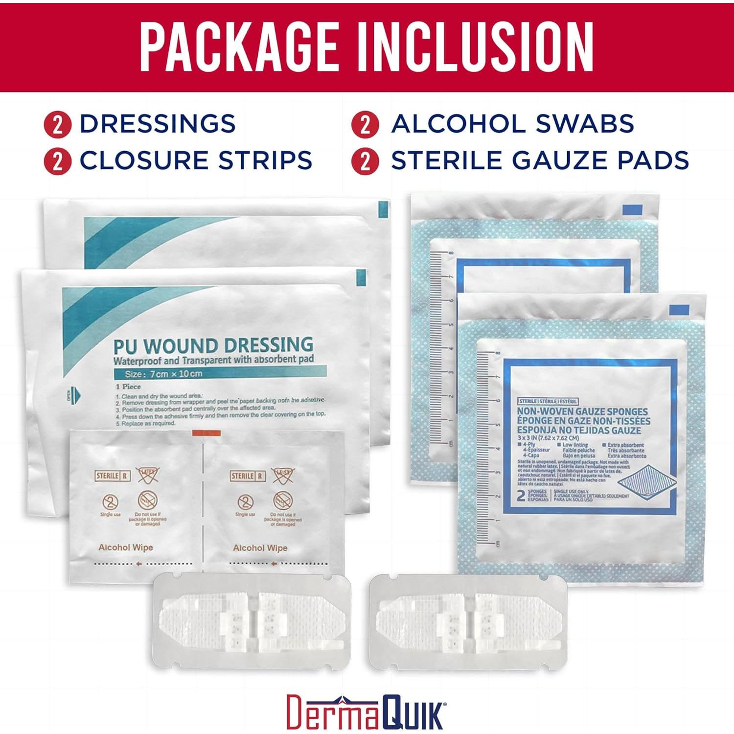 Kit de Cierre de Heridas DermaQuik - Sin Puntos, 20x16 cm