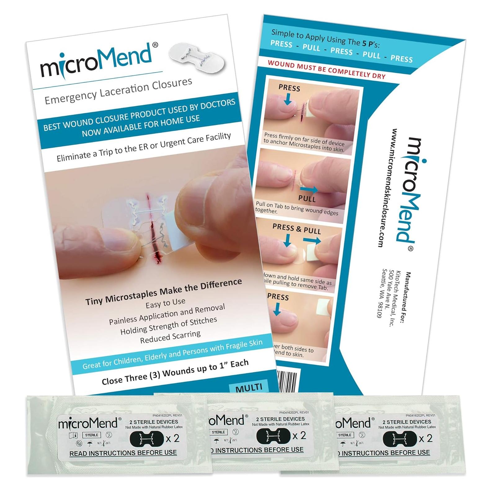 Cierres de Heridas Quirúrgicos microMend - 6 Dispositivos