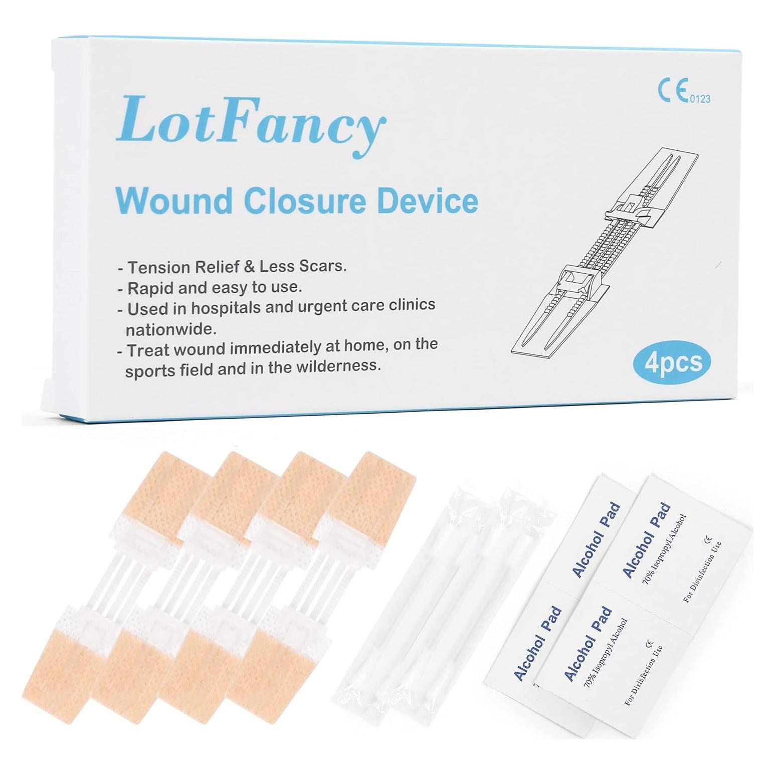Cierres de Laceración de Emergencia LotFancy, 4 Unidades