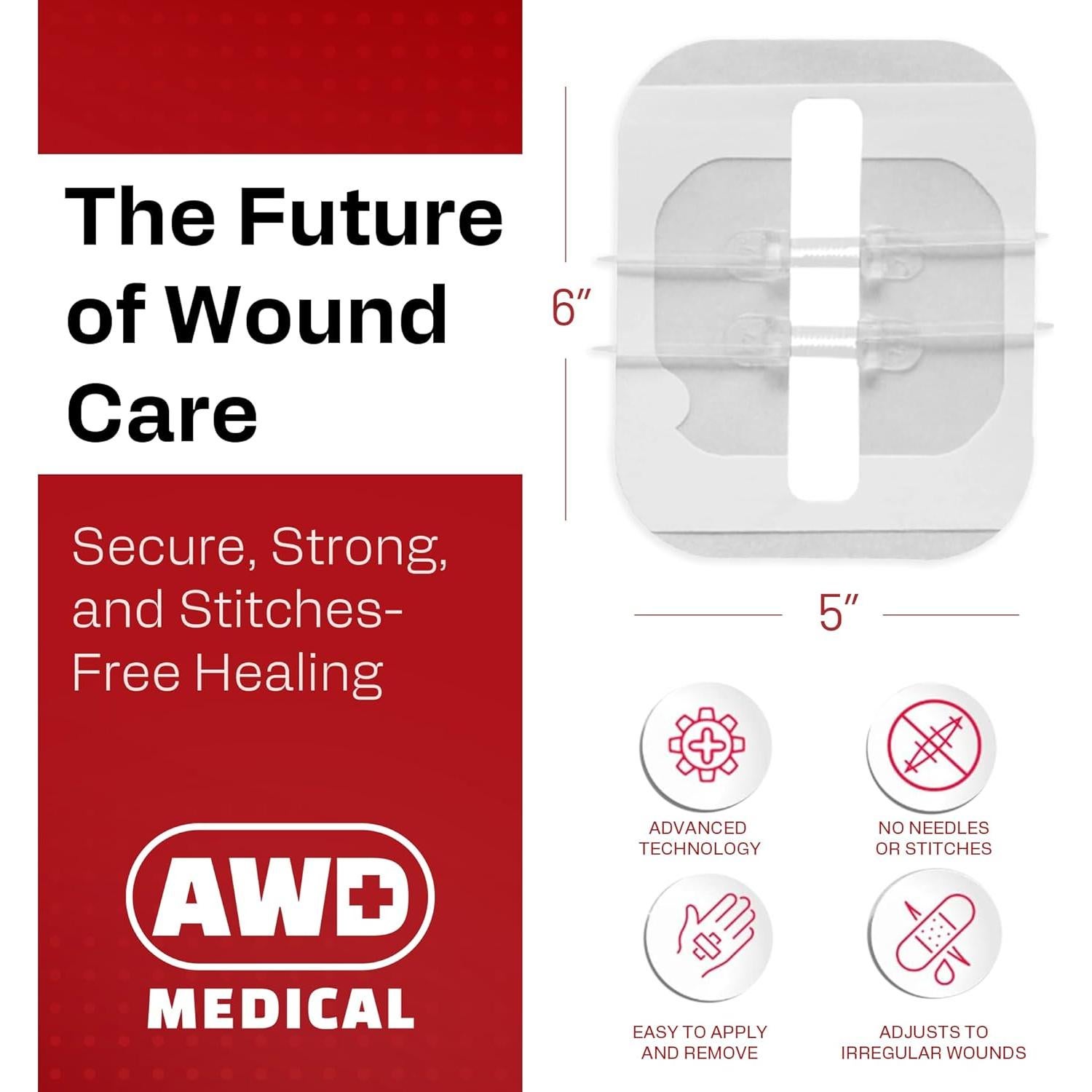 Cinta Quirúrgica de Cierre de Heridas AWD - Kit de 2