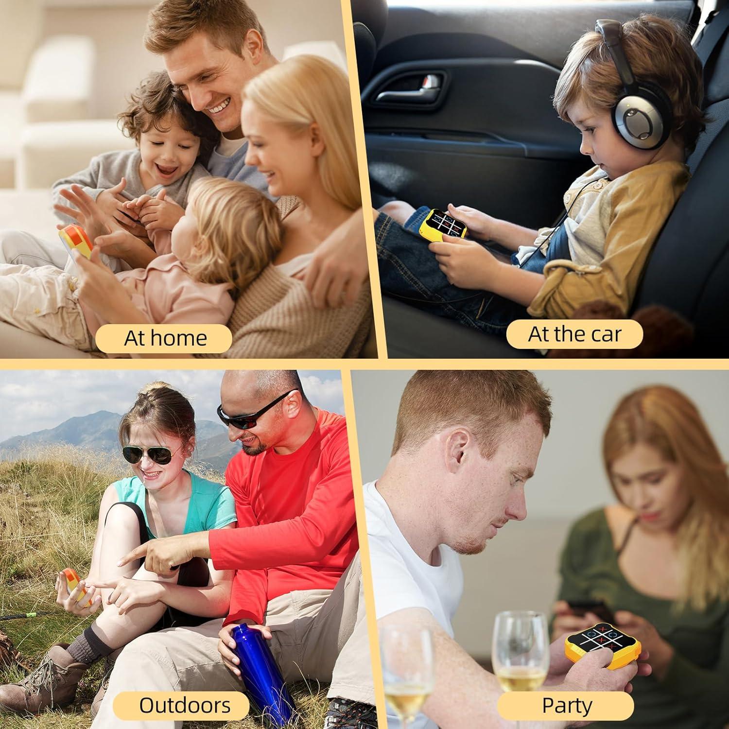 Juego Portátil 4 en 1 COUOMOXA - Tres en Raya, Memoria y Más