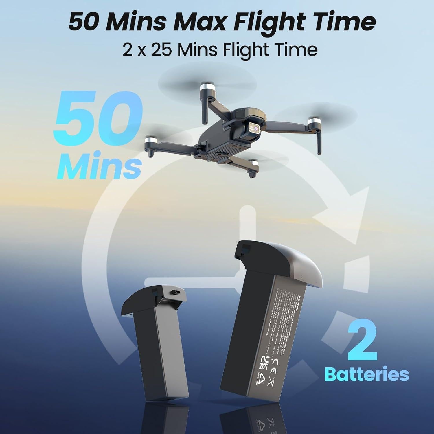 Dron WeFone WF31 4K GPS Plegable con 50 min Vuelo