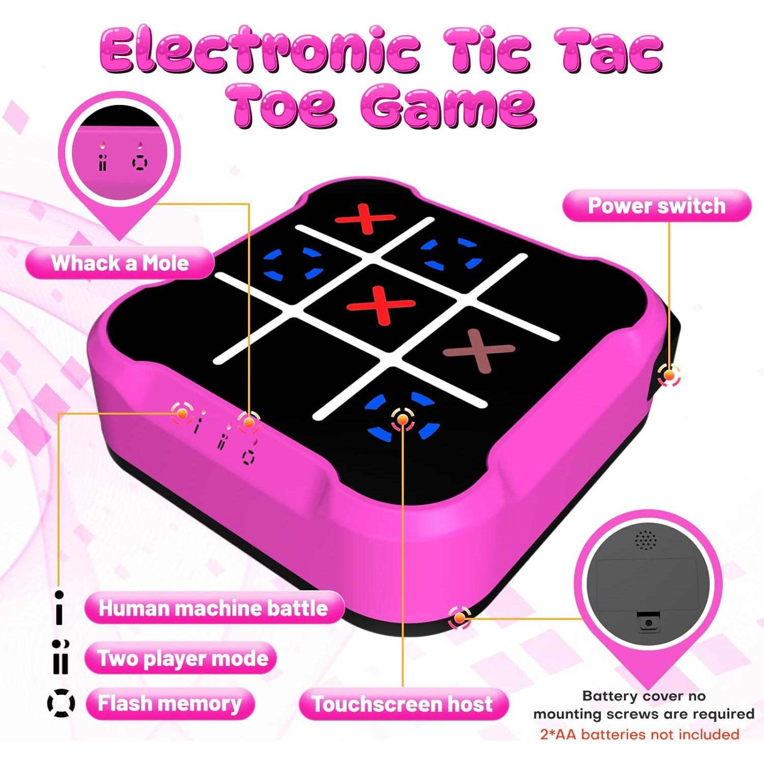 Juego Electrónico Tres en Raya Bacare, 4 Modos Portátil