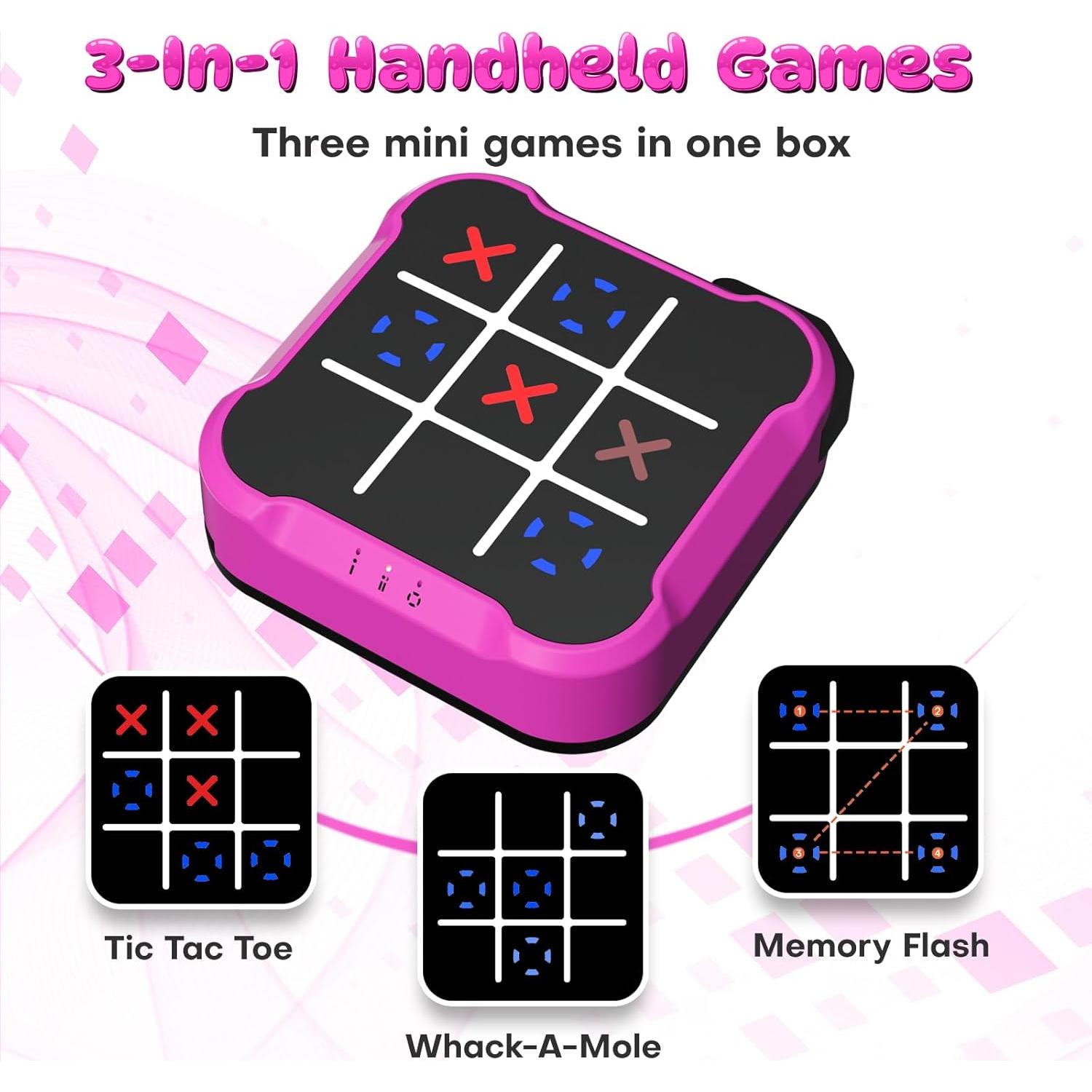 Juego Electrónico Tres en Raya Bacare, 4 Modos Portátil