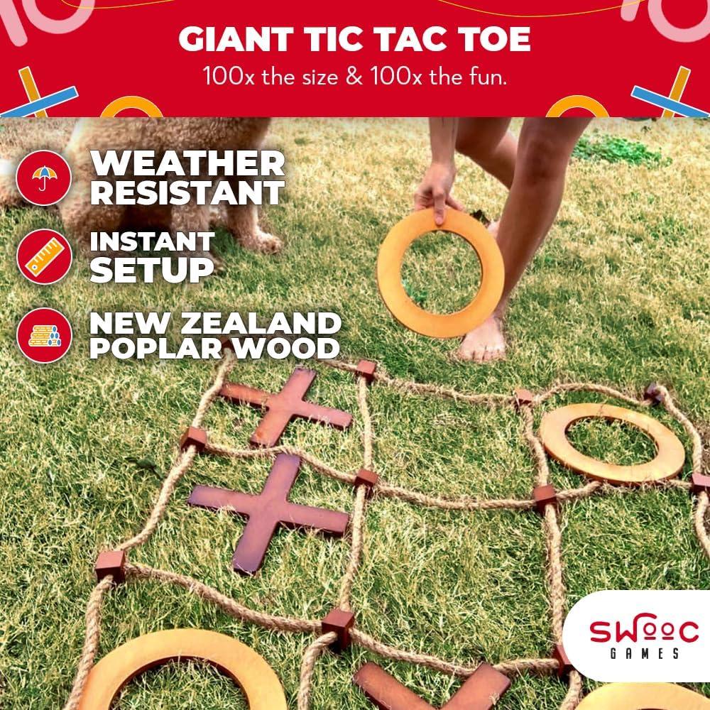Juego de Tres en Raya Gigante SWOOC 91x91 cm para Exterior