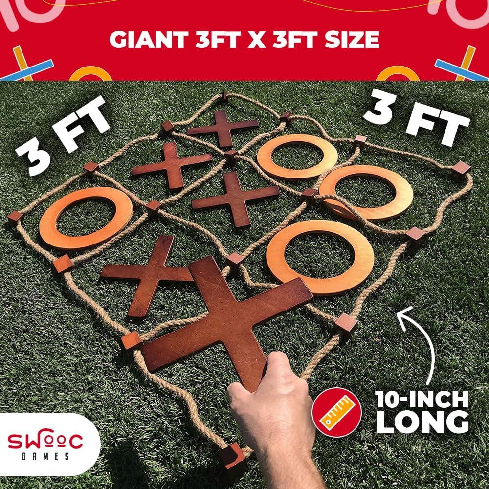 Juego de Tres en Raya Gigante SWOOC 91x91 cm para Exterior