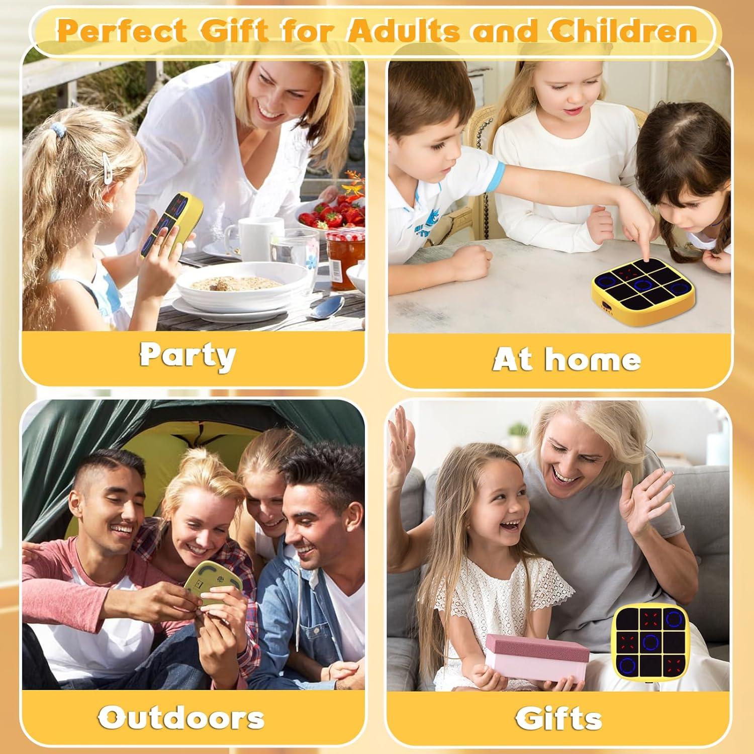 Juego Electrónico Tres en Raya 4 en 1 Yemona Amarillo