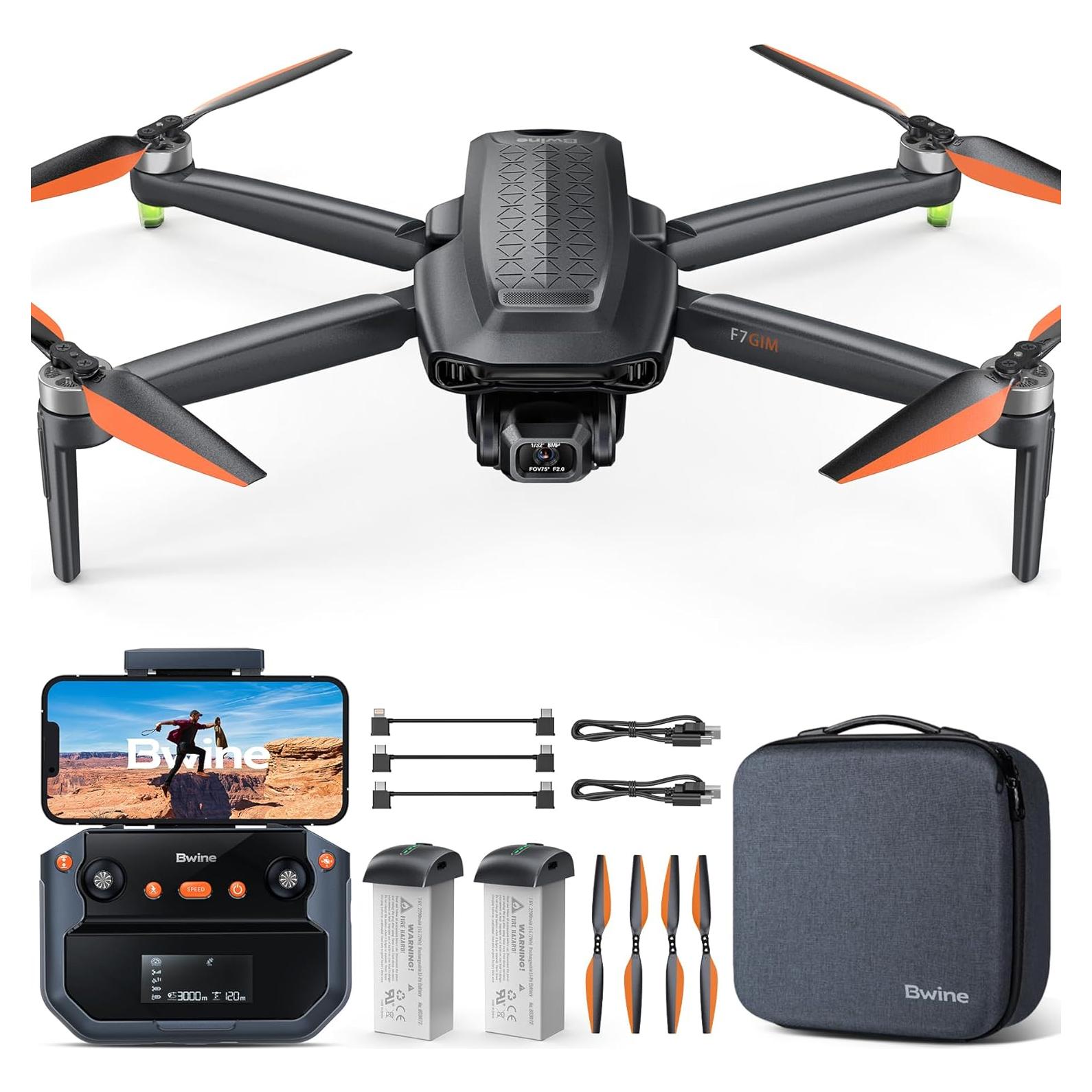 Dron Bwine F7GIM Pro 6K UHD con Gimbal 3 Ejes y GPS