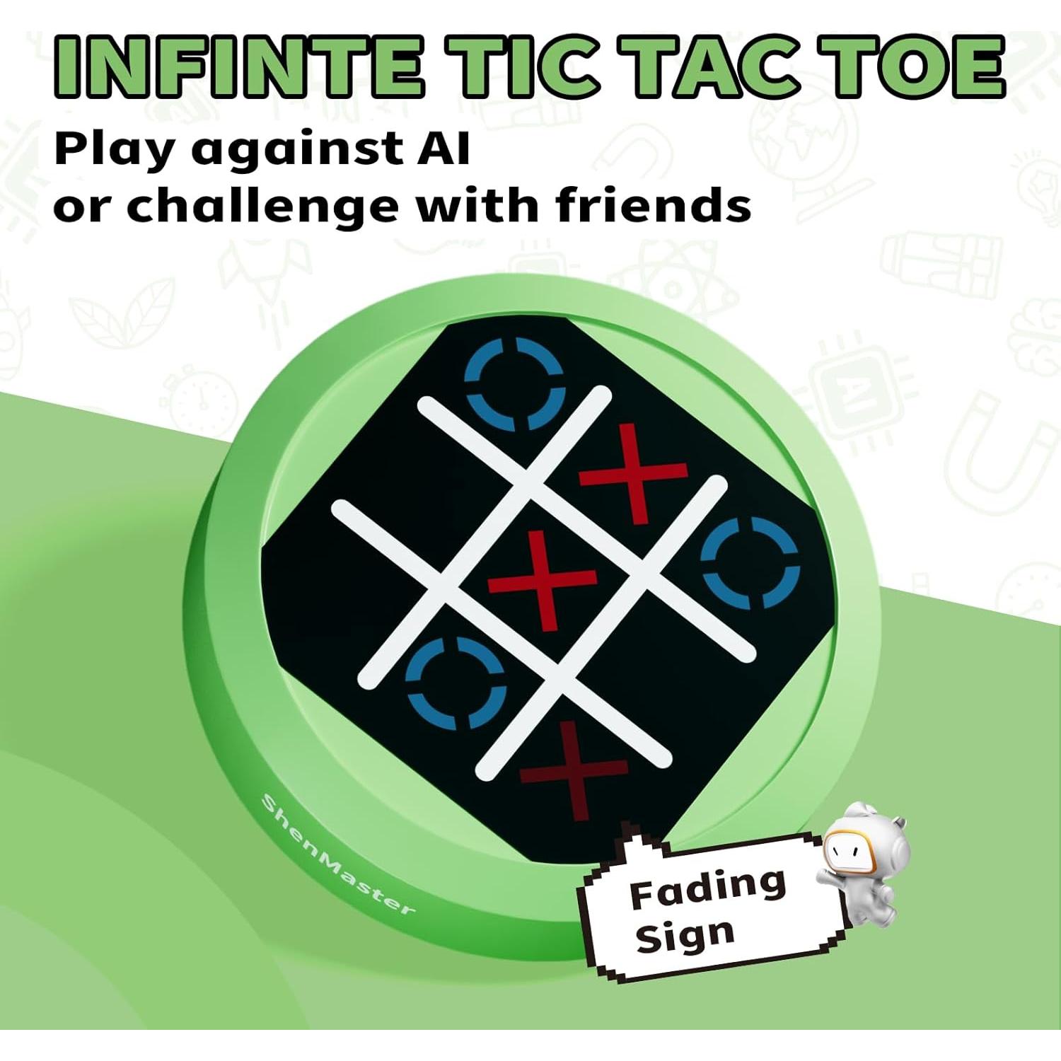 Juego Electrónico 4 en 1 ShenMaster Tic Tac Toe Verde