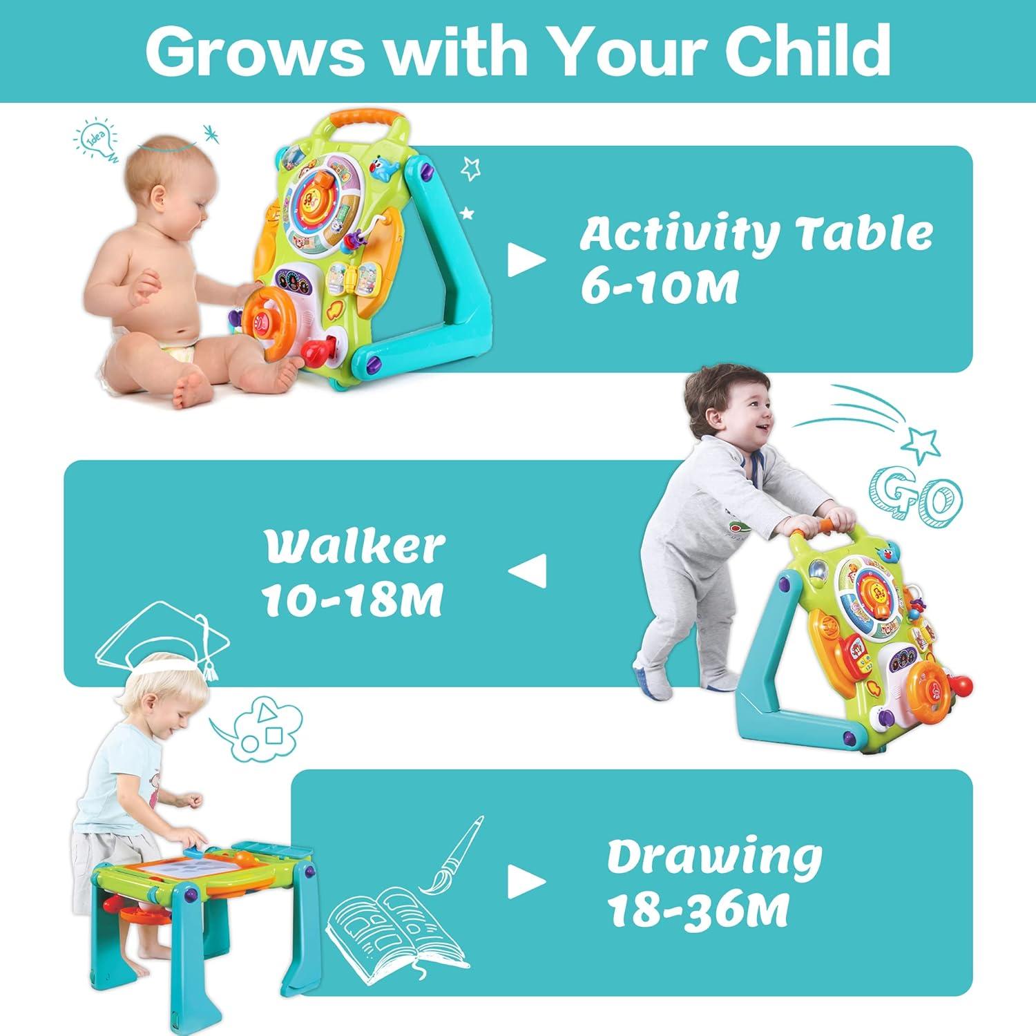 Andador 3 en 1 iPlay, iLearn para Bebés con Música y Luz
