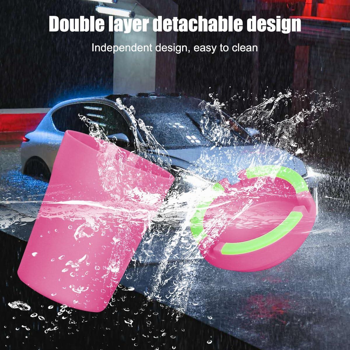 Cenicero de Auto Mandark Rosa 2PCS Portátil Sin Humo