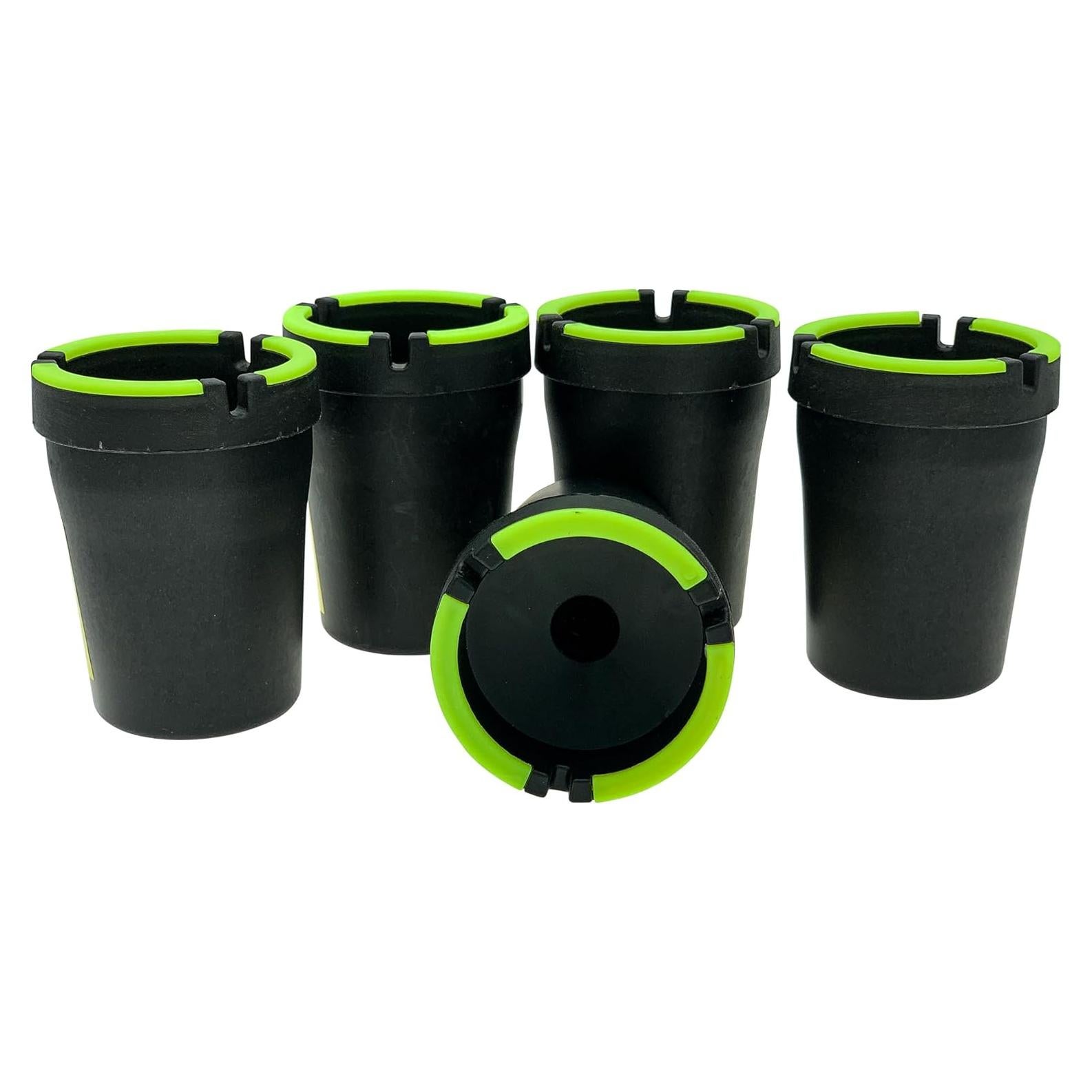 Ceniceros de Cubo Portátiles JUJUYACO - Paquete de 5, Negro