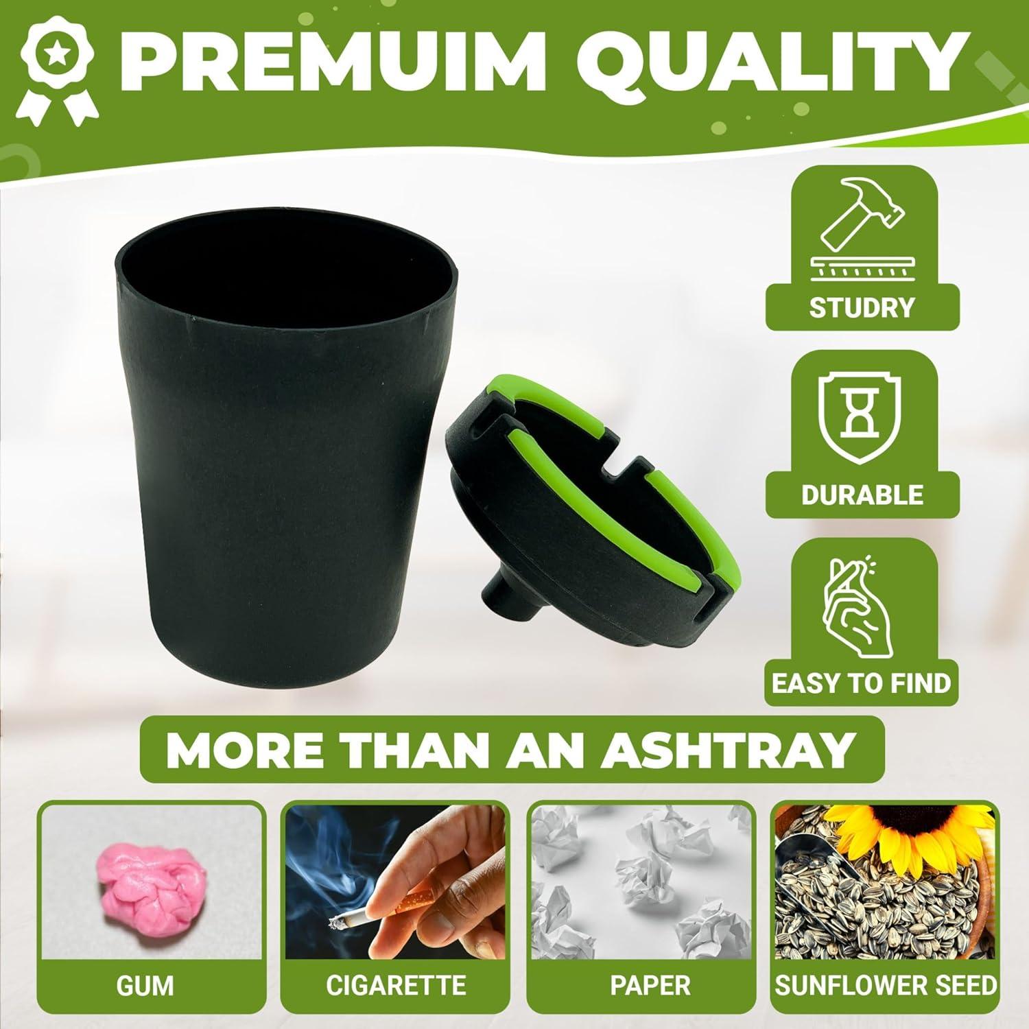 Ceniceros de Cubo Portátiles JUJUYACO - Paquete de 5, Negro