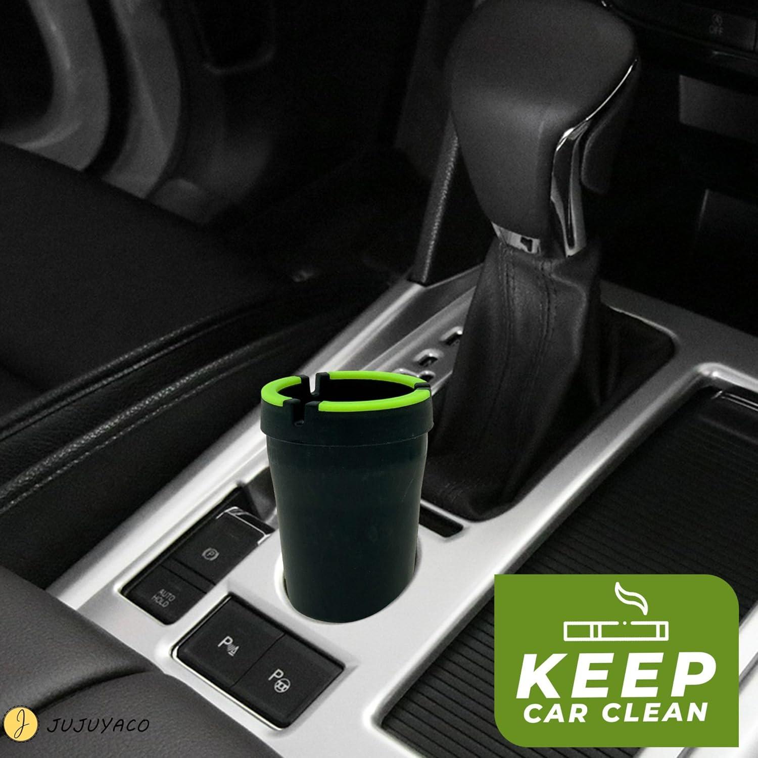 Ceniceros de Cubo Portátiles JUJUYACO - Paquete de 5, Negro