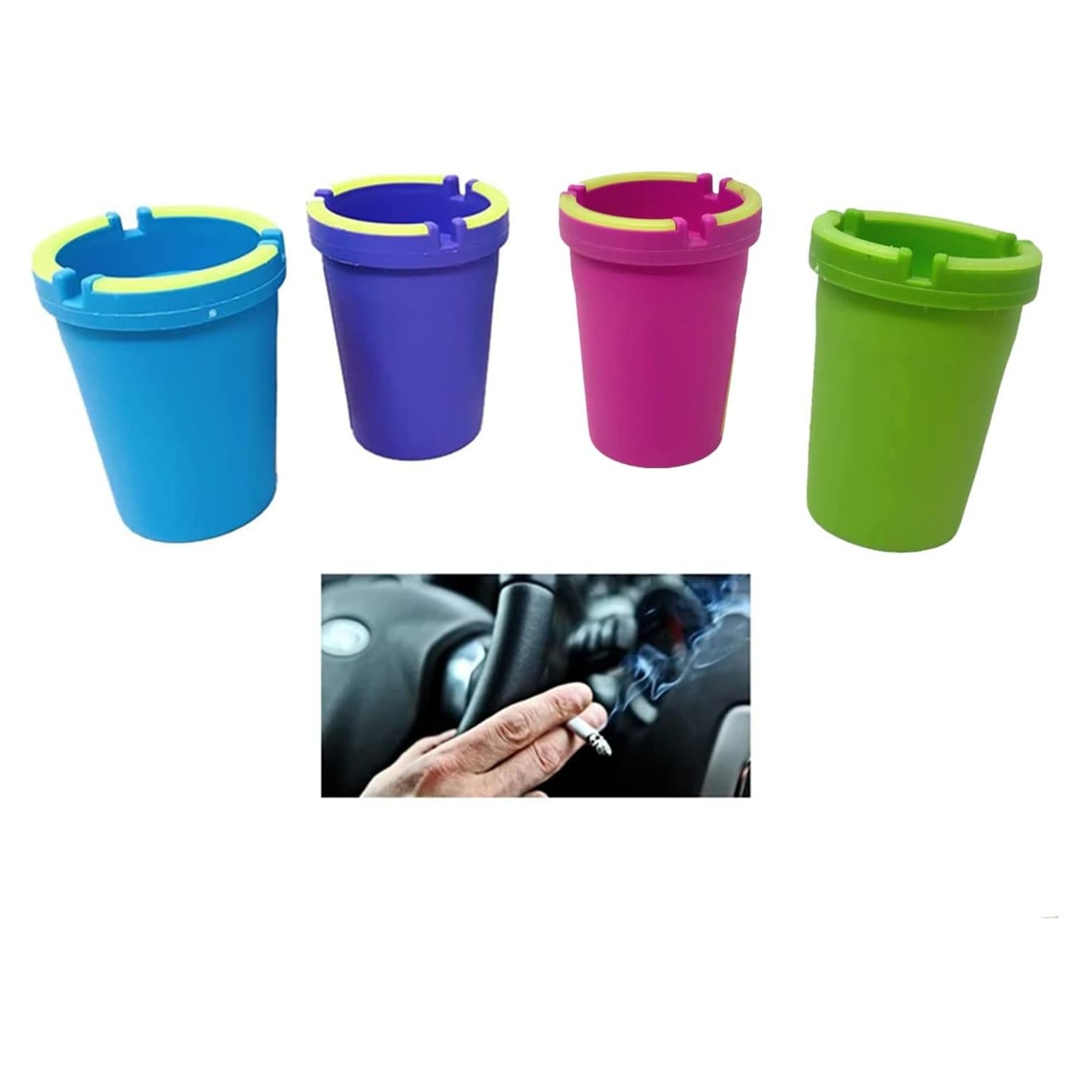 Paquete de 4 Ceniceros Portátiles TSY TOOL Brillan en la Oscuridad