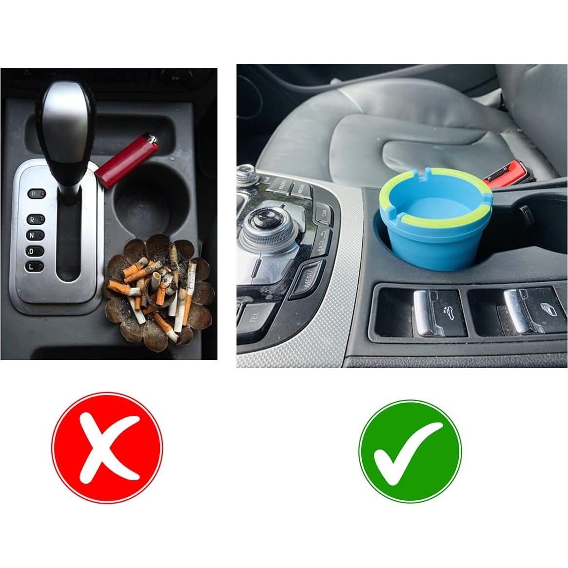 Paquete de 4 Ceniceros Portátiles TSY TOOL Brillan en la Oscuridad