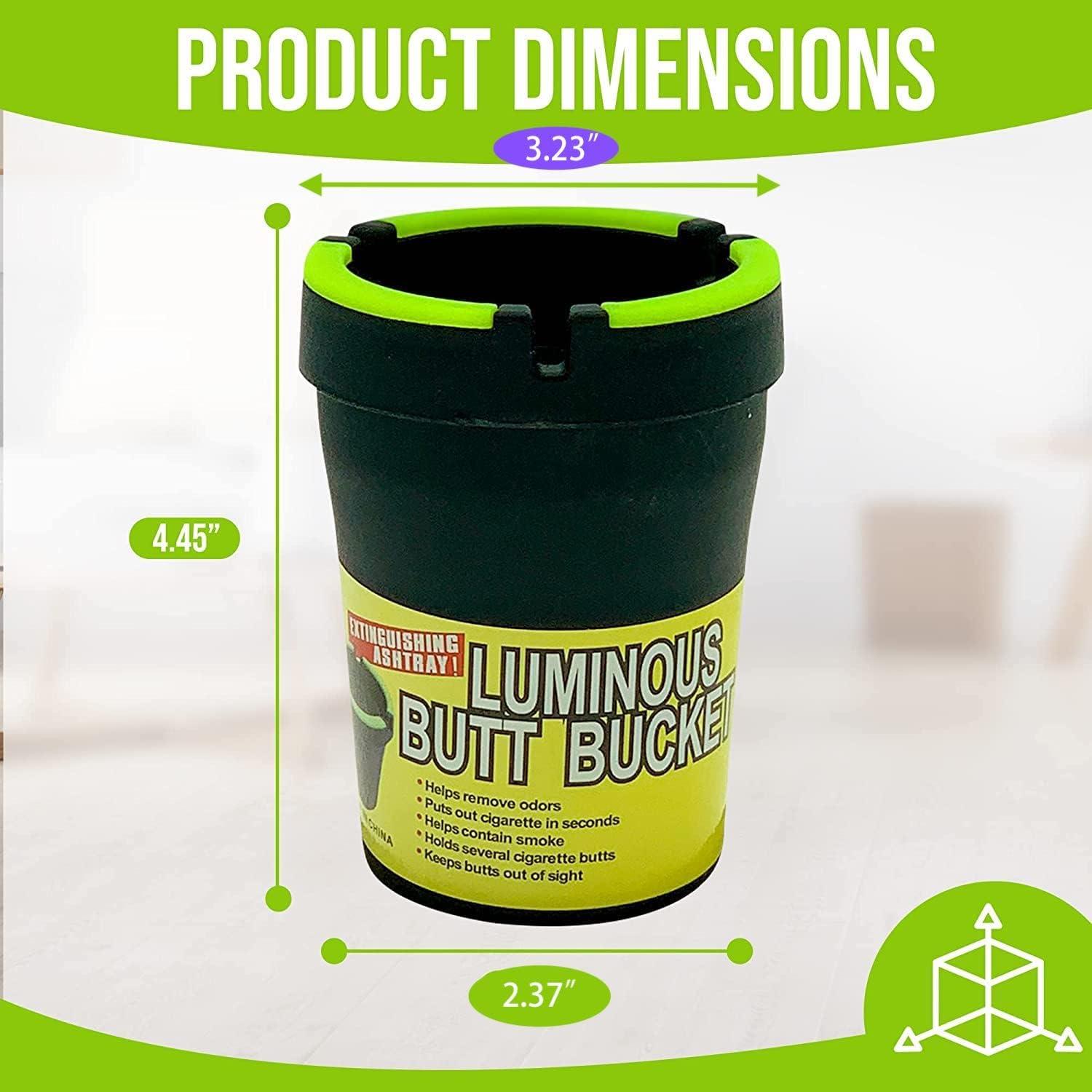 Cenicero de Auto LAMIYA Butt Bucket 5 Piezas Negro