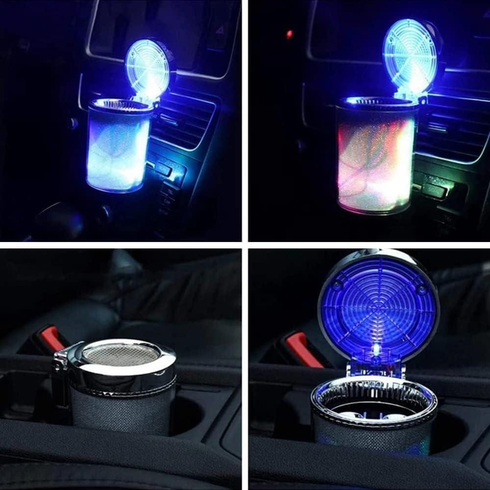 Cenicero de Coche Bosaidong con Luz LED Plata