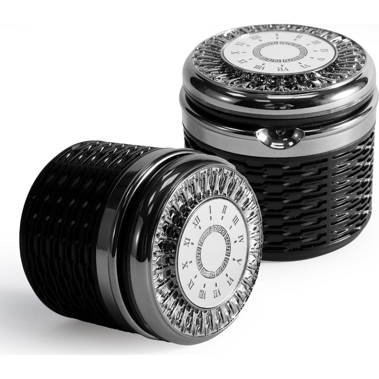 Cenicero de Auto SOLARXIA con Tapa y Luz LED Azul