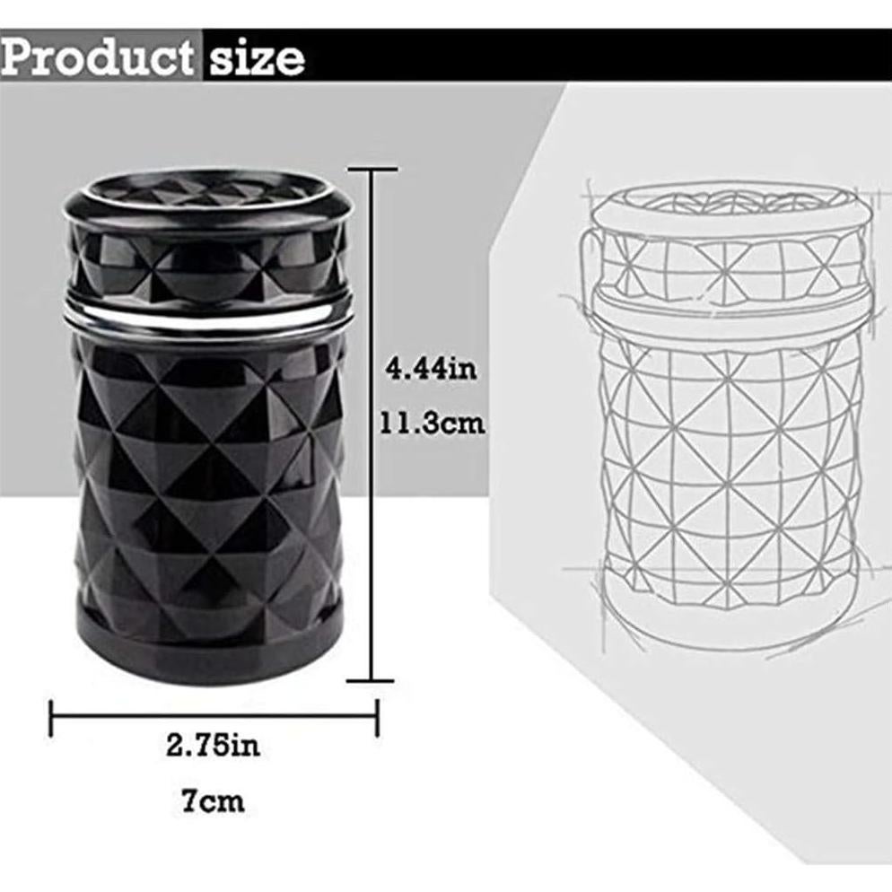 Cenicero Portátil AISIBO con Luz LED para Auto y Hogar