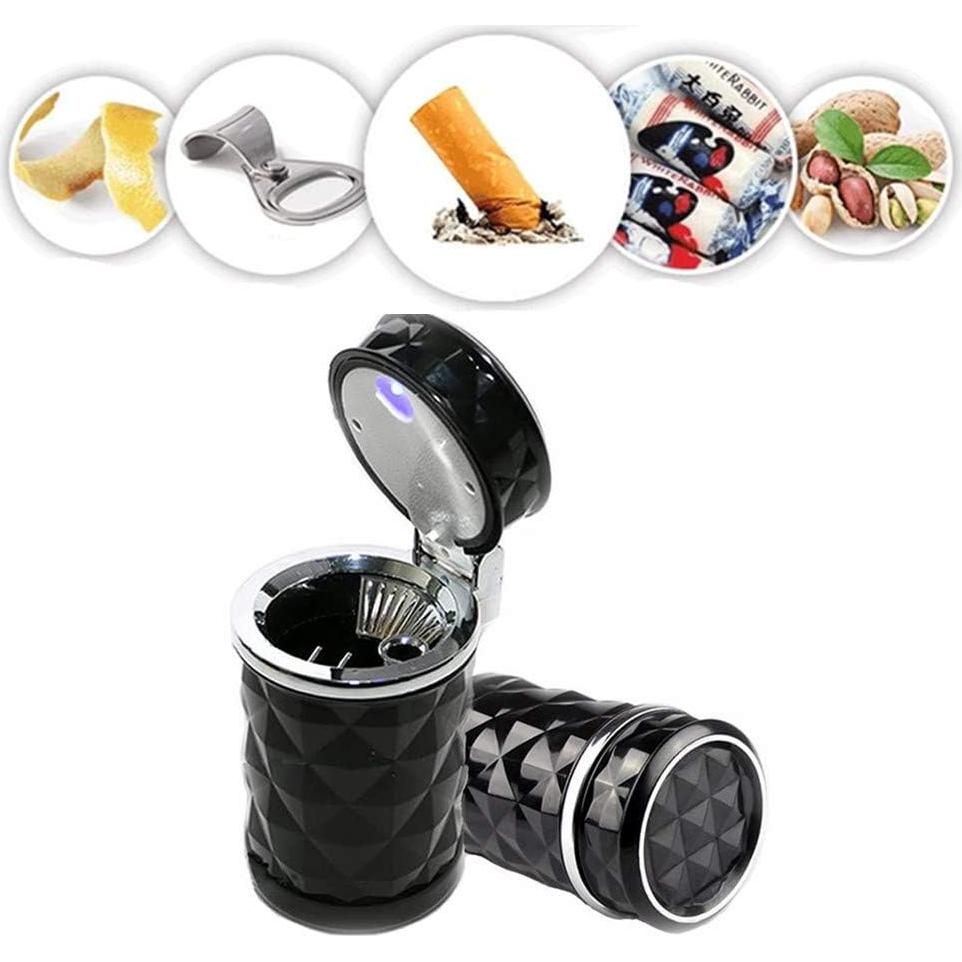 Cenicero Portátil AISIBO con Luz LED para Auto y Hogar