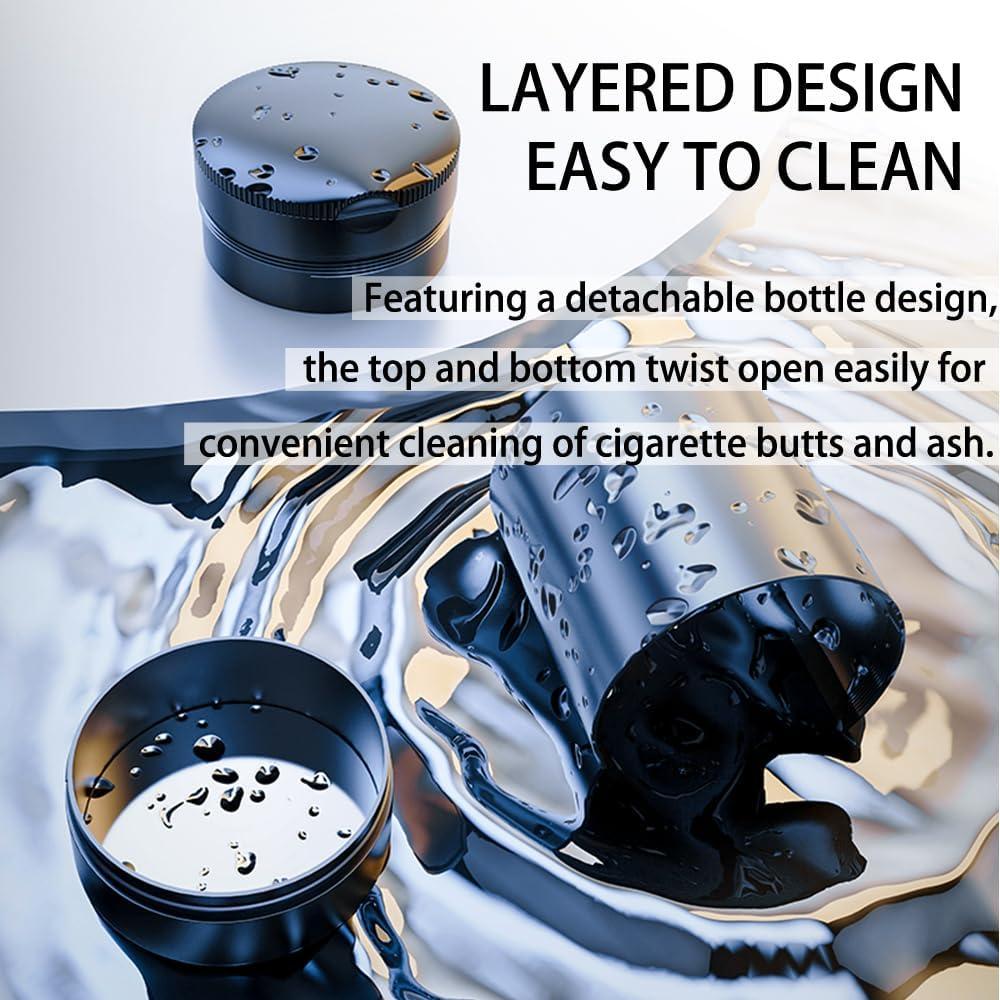 Cenicero Tmengdao YHG02-2 Acero Inoxidable con Luz LED