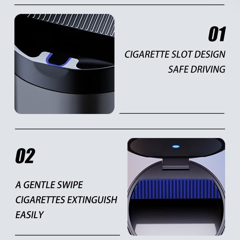 Cenicero Tmengdao YHG02-2 Acero Inoxidable con Luz LED